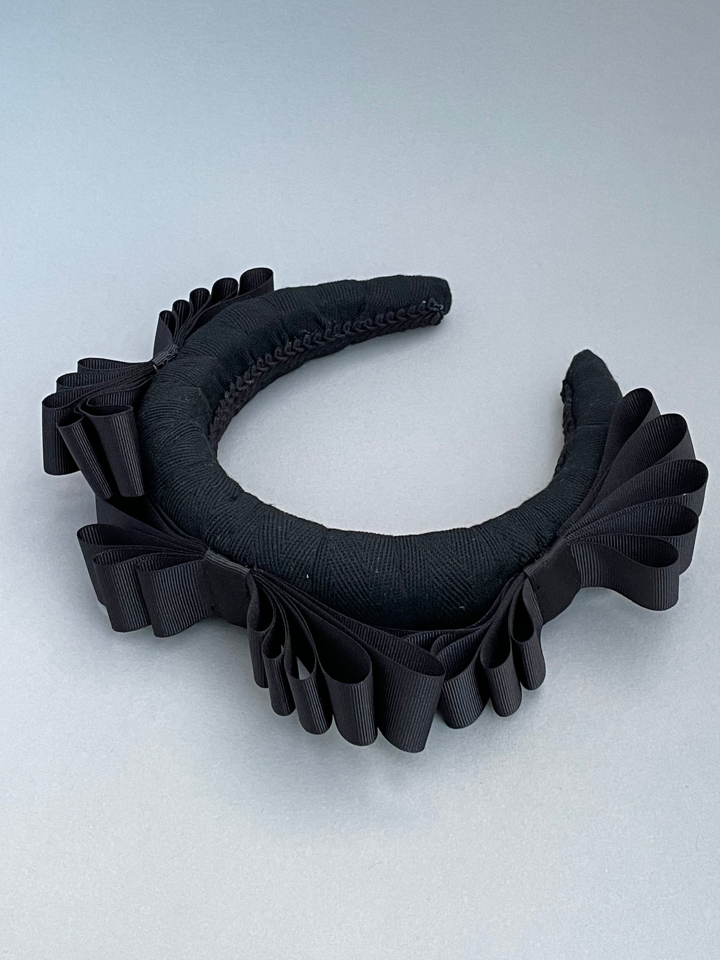 Black statement multi bow large padded headband