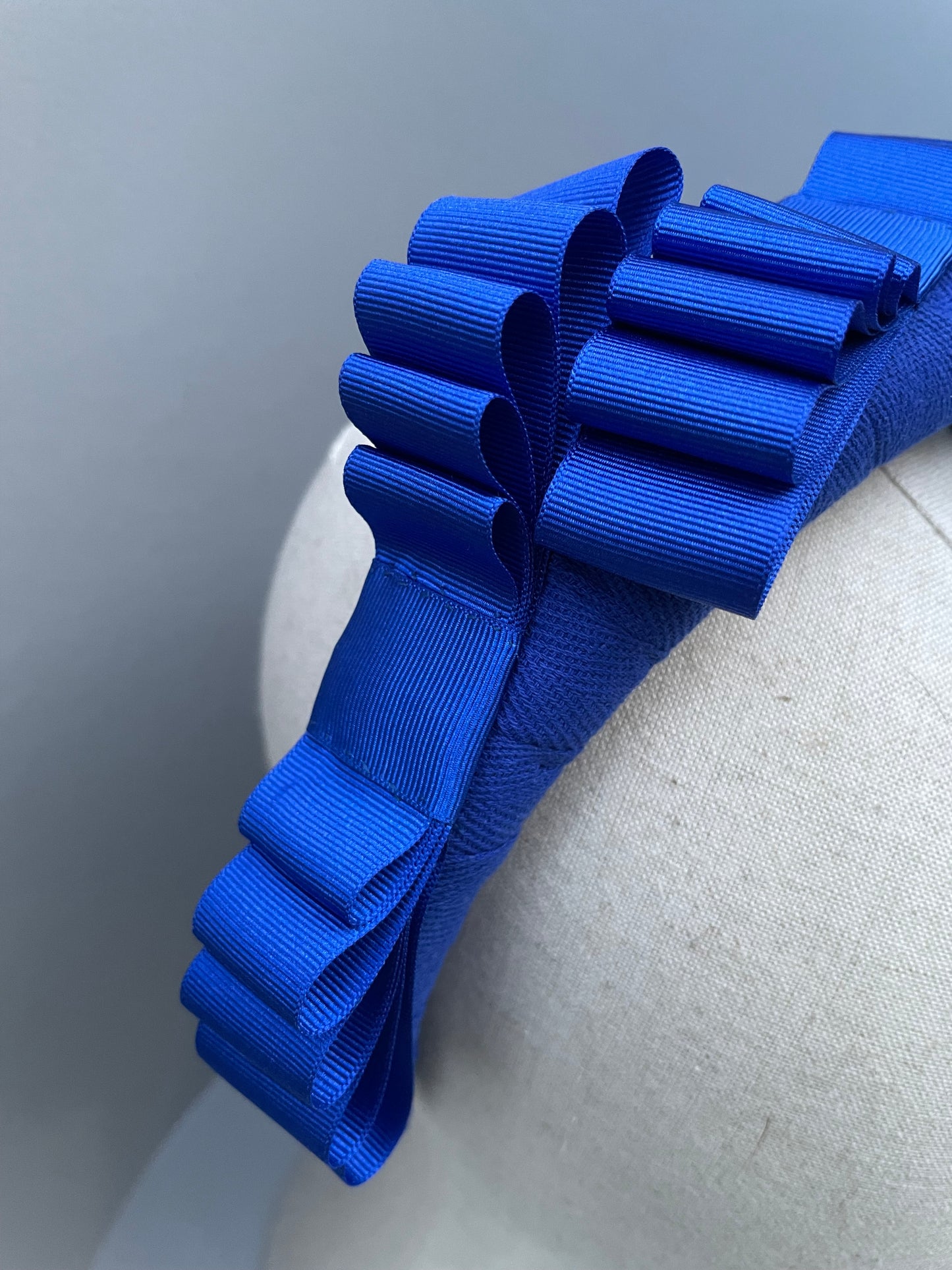 Cobalt blue statement multi bow large padded headband